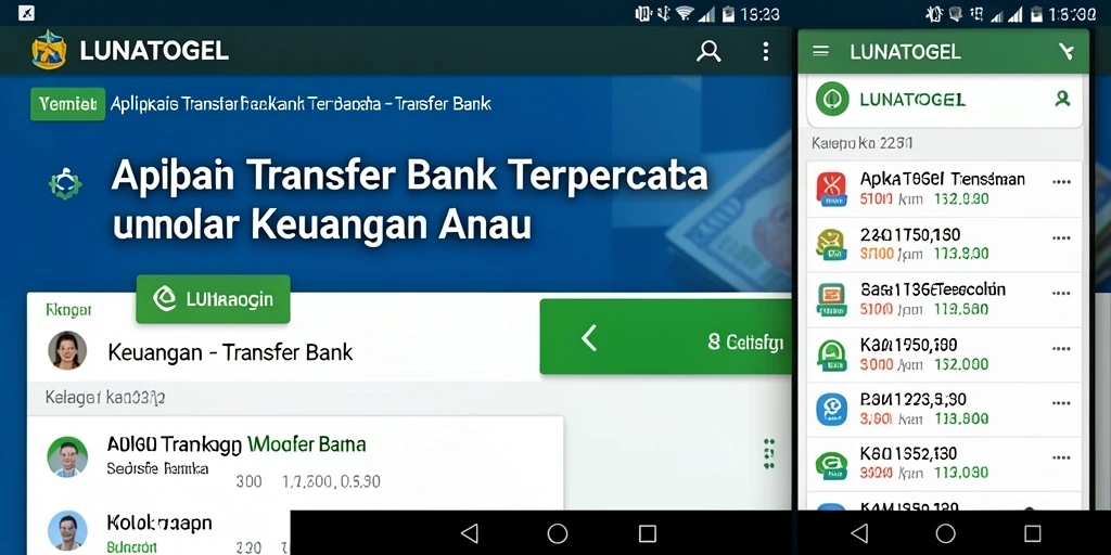 Tampilan antarmuka LUNATOGEL yang memudahkan transfer bank.